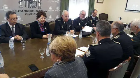 Un momento de la reuni&oacute;n de la Junta de Seguridad (CEDIDA)