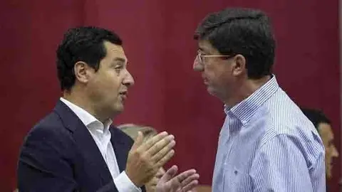 Juan Manuel Moreno (PP) y Juan Mar&iacute;n (Ciudadanos) (E.D.)