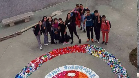 Alumnos del instituto "Clara Campoamor" (CEDIDA)