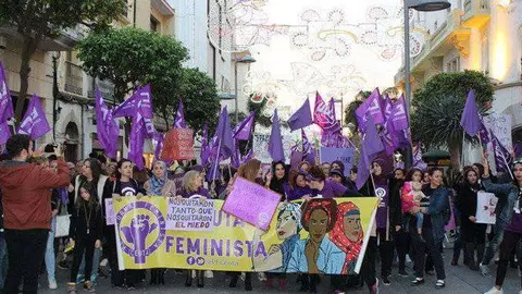 Cabecera de la manifestaci&oacute;n feminista del pasado viernes (C.A.)