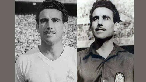 Rafael Lesmes, con las camisetas del Real Madrid y la selecci&oacute;n espa&ntilde;ola