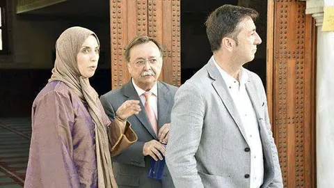 La presidenta de MDyC, F&aacute;tima Hamed, junto al presidente Vivas y el consejero Ramos (C.A./ARCHIVO)