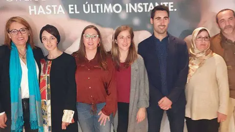 Los miembros de la delegaci&oacute;n de AECC desplazada a M&aacute;laga (CEDIDA)