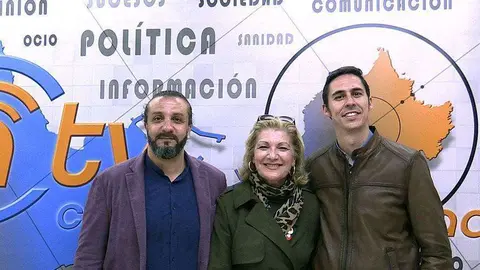 Mohamed, G&oacute;mez y Sim&oacute;n, hoy en la redacci&oacute;n de Ceuta Actualidad (C.A.)