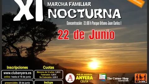 Cartel anunciador de l a XI Marcha Nocturna (REPRODUCCI&Oacute;N)