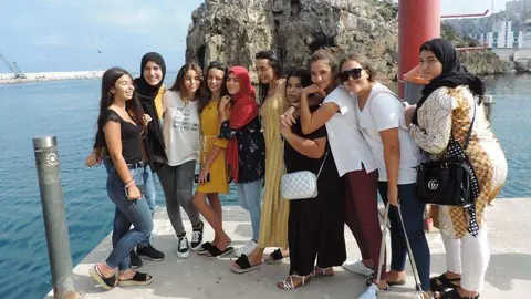 J&oacute;venes ceut&iacute;es participantes en la visita (CEDIDA)