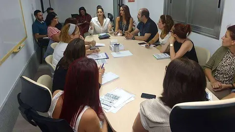 Un momento de la reuni&oacute;n celebrada hoy en la sede de OTACE (CEDIDA)