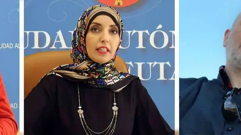 De izquierda a derecha, Al&iacute; (Caballas), Hamed (MDyC) y Rodr&iacute;guez (Unidas Podemos) (C.A.)