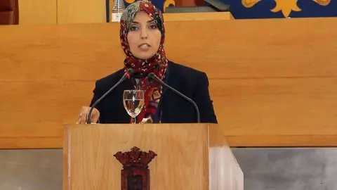 F&aacute;tima Hamed, en el sal&oacute;n del pleno de la Asamblea (C.A./ARCHIVO)
