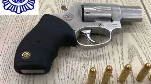 Las armas y la munici&oacute;n intervenidas al detenido (POLIC&Iacute;A NACIONAL)