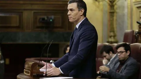 S&aacute;nchez, durante una de sus intervenciones ante el pleno (CONGRESO DE LOS DIPUTADOS)