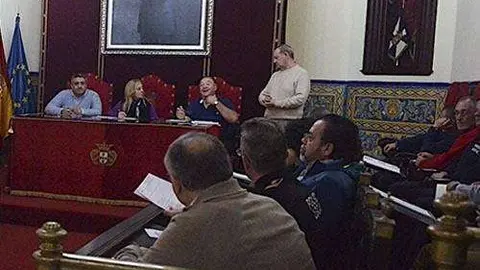 Un momento de la reuni&oacute;n celebrada hoy en el Palacio de Justicia (CEDIDA)