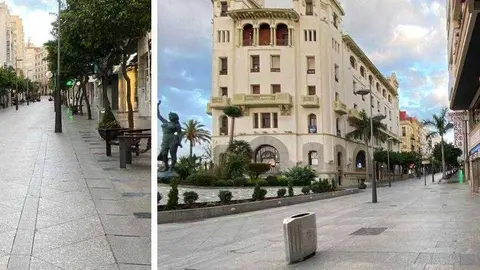 Vistas del centro de la ciudad en instant&aacute;neas tomadas durante la tarde de ayer (C.A.)