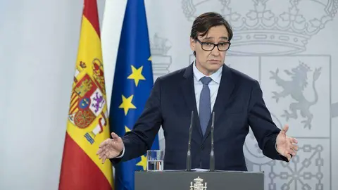 El ministro de Sanidad, Salvador Illa, durante una comparecencia ante la prensa (MONCLOA)