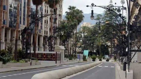 Vista de la Gran V&iacute;a durante la fase 0 del estado de alarma (C.A./ARCHIVO)