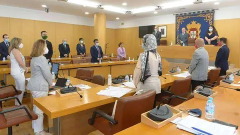 Los diputados guardan un minuto de silencio al comienzo del pleno (CEDIDA)