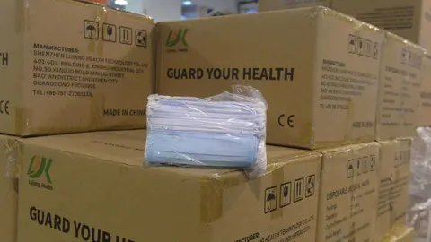 Lote de mascarillas adquiridas por la Ciudad (CEDIDA)
