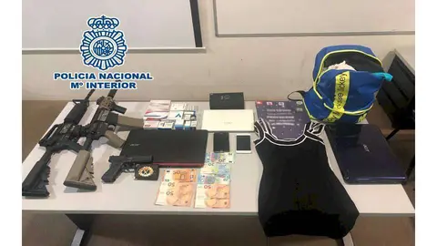 Diverso material intervenido durante la operaci&oacute;n (POLIC&Iacute;A NACIONAL)