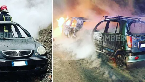 BOMBEROS COCHE FUEGO INCENDIO
