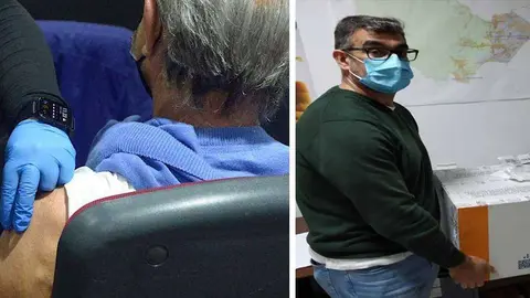 VACUNAS Un oficial de Farmacia del Ej&eacute;rcito hace entrega de la 1.900 dosis a la Ciudad (CEDIDA)