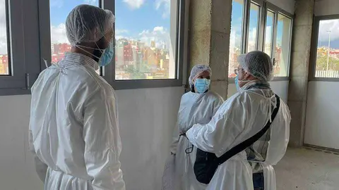 Aguirre, durante su visita al centro hospitalario (CEDIDA)