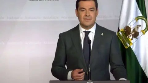 Moreno Bonilla, durante su comparecencia de este jueves (JUNTA DE ANDALUC&Iacute;A)