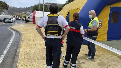 Dispositivo desplegado junto al Helipuerto (CEDIDA)