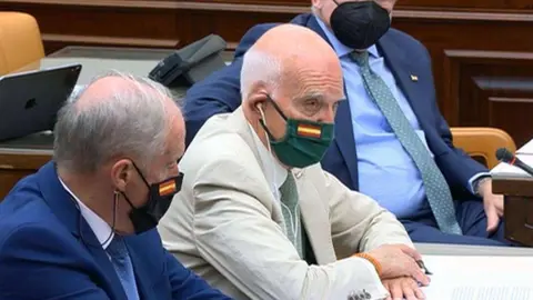 El diputado de Vox, Agust&iacute;n Rosety, durante su intervenci&oacute;n (CONGRESO)
