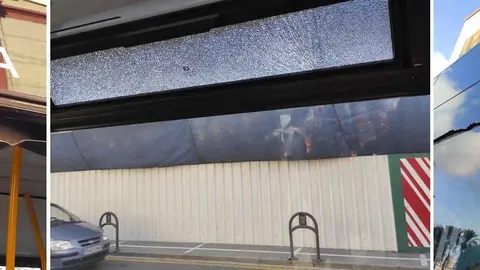 autob&uacute;s apedreado