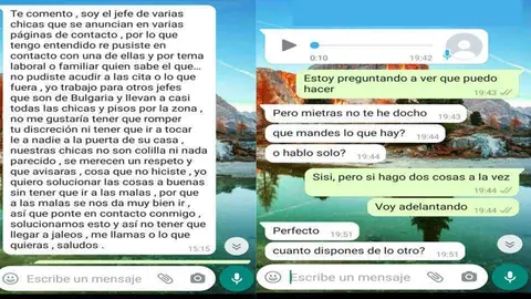 Mensajes recibidos por las v&iacute;ctimas a trav&eacute;s de Whatsapp (POLIC&Iacute;A NACIONAL)