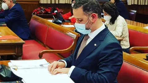 Senador David Mu&ntilde;oz Arbona en el Senado