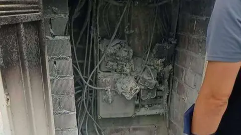 incendio cuarto de luces de las volaeras