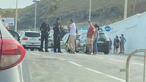 Colas en la lado marroqu&iacute; de la frontera