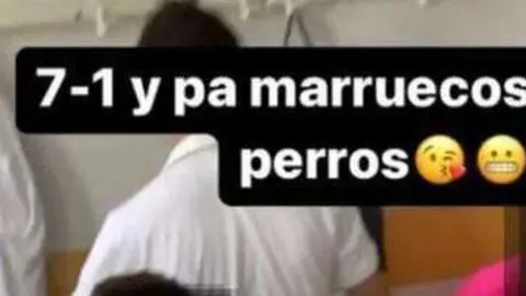 Mensaje en redes sociales de un jugador del Coria CF juvenil