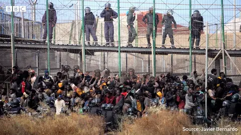 Melilla, junio de 2022, una de las mayores tragedia humanitarias en la frontera.