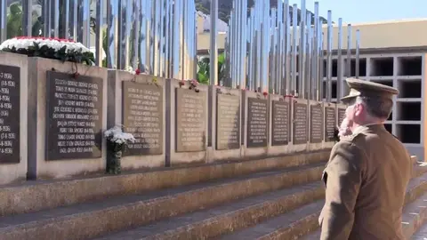 Acto misa difuntos cementerio Santa Catalina
