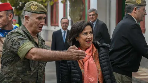 Robles, a su llegada al acuartelamiento &laquo;Gonz&aacute;lez Tablas&raquo;
