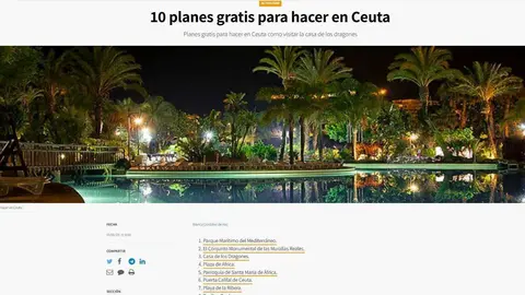 "10 planes gratis para hacer en Ceuta", el diario de &aacute;mbito nacional "El Confidencial Digital"