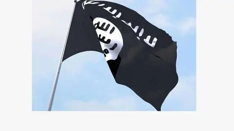 Bandera del Estado Isl&aacute;mico cuadrada