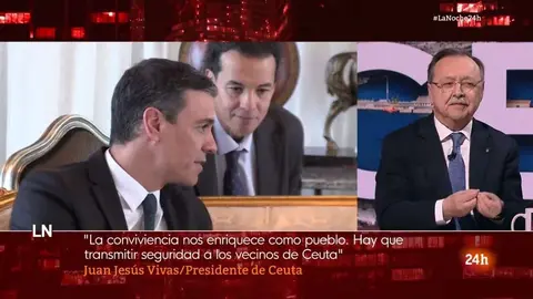 El presidente de Ceuta, Juan Vivas, en La Noche en 24 horas