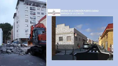 demolici&oacute;n muro estaci&oacute;n ferrocarril