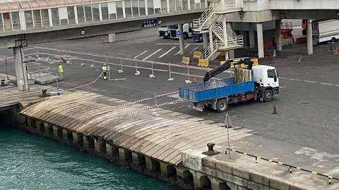 Obras en el atraque del puerto de Algeciras