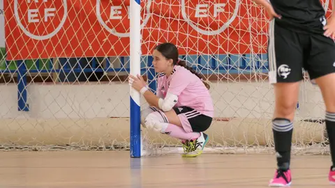 Portera de la selecci&oacute;n de futbol sala femenina de Ceuta