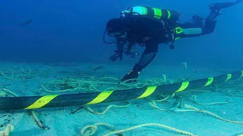 Cable el&eacute;ctrico submarino