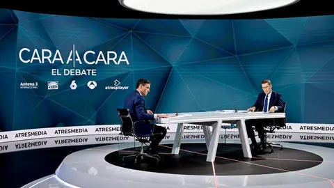 Cara a cara entre Pedro S&aacute;nchez y Alberto N&uacute;&ntilde;ez Feij&oacute;o / Atresmedia Comunicaci&oacute;n 