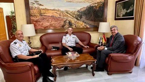 Rafael Garc&iacute;a, Delegado del Gobierno junto al nuevo Jefe Superior de la Polic&iacute;a