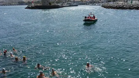 LXXIX Traves&iacute;a a nado al Puerto de Ceuta