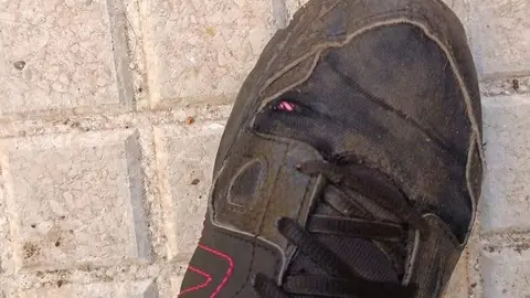 Calzado de un trabajador (Cedida)