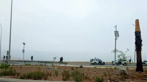 Guardia civil espig&oacute;n del Tarajal niebla