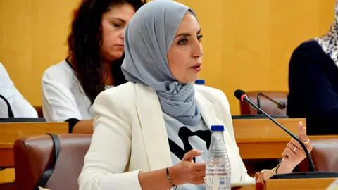  Fatima Hamed, durante la sesi&oacute;n de control de este lunes / Alejandro Castillo 